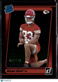 Noah Gray 2021 Donruss Rated Rookie Purple Stat Line /500 Kansas City Chiefs