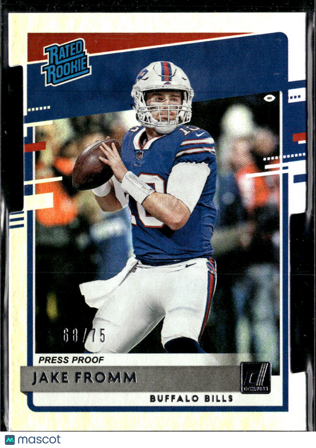 Jake Fromm 2020 Donruss Rated Rookie Silver Press Proof /75 Buffalo Bills