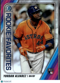 Yordan Alvarez 2020 Bowman Chrome Rookie of the Year Favorites RC Houston Astros
