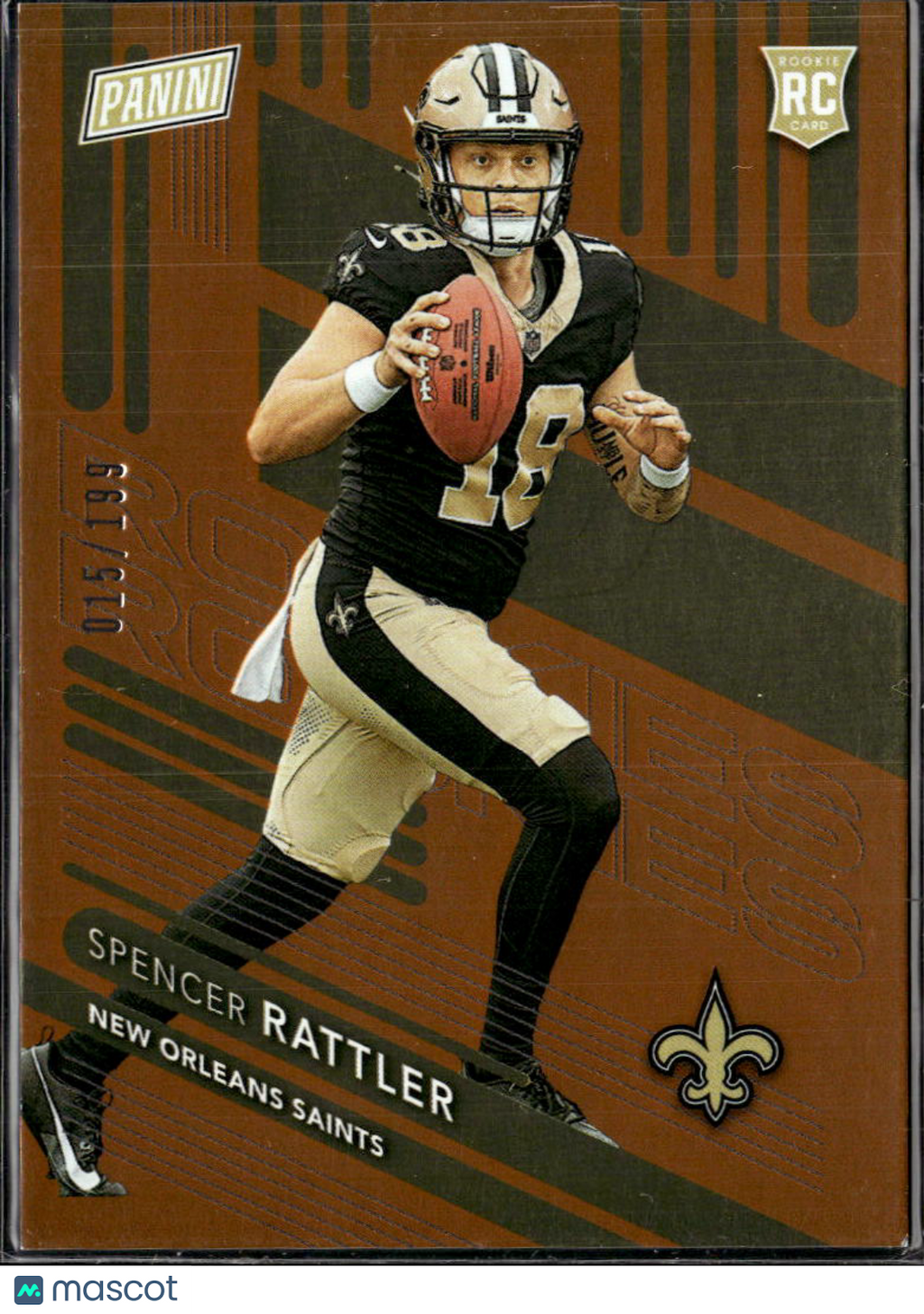 Spencer Rattler 2024 Panini National RC Orange Rookie /199 New Orleans Saints
