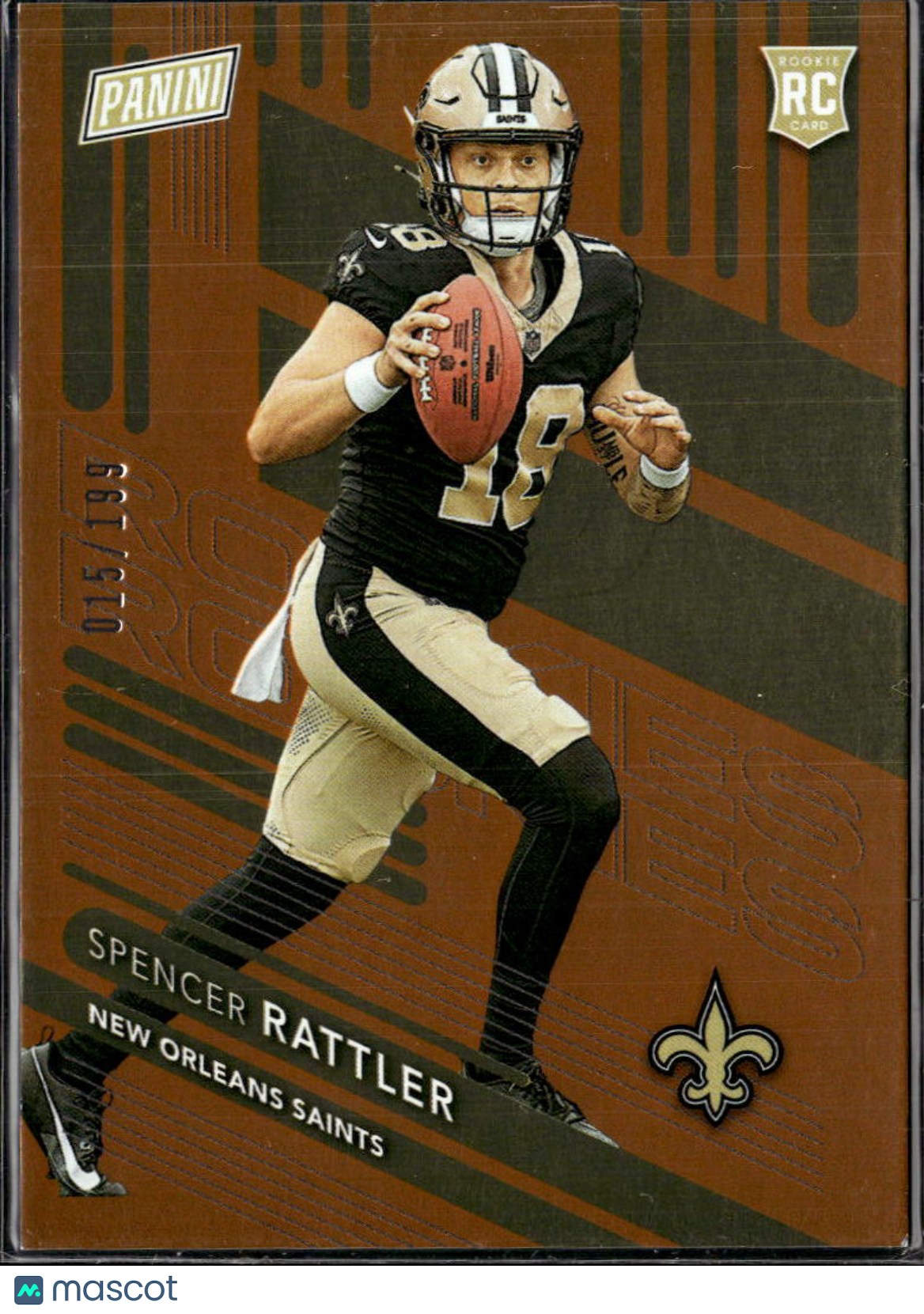 Spencer Rattler 2024 Panini National RC Orange Rookie /199 New Orleans Saints