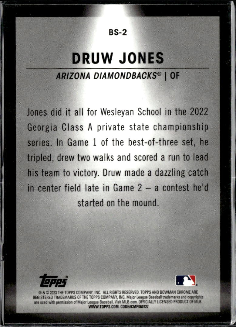 Druw Jones 2023 Bowman Chrome Spotlight Arizona Diamondbacks