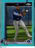 Christopher Morel 2025 Topps Chrome Aqua Refractor /299 Tampa Bay Rays