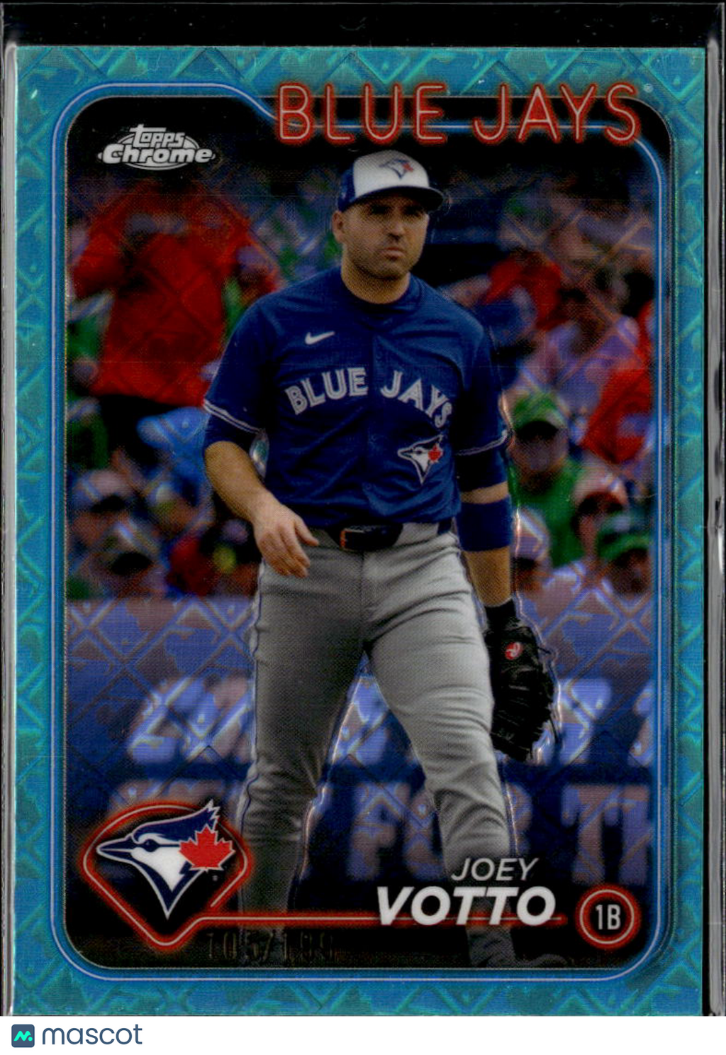 Joey Votto 2024 Topps Chrome Aqua Logofractor /199 Toronto Blue Jays