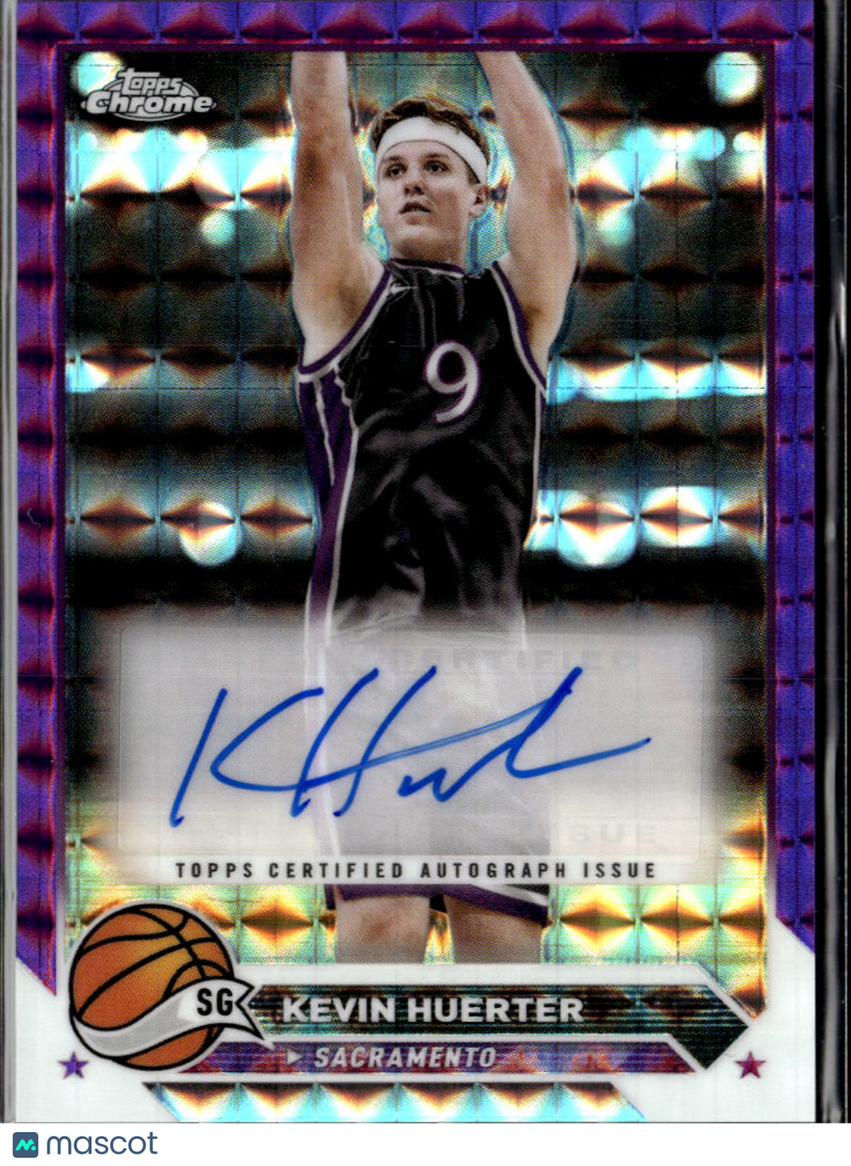 Kevin Huerter 2023-24 Topps Chrome Auto Autograph Purple Sacramento Kings