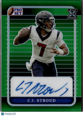 C.J. Stroud 2023 Leaf Pro Set Auto Autograph Rookie RC Green /5 Houston Texans