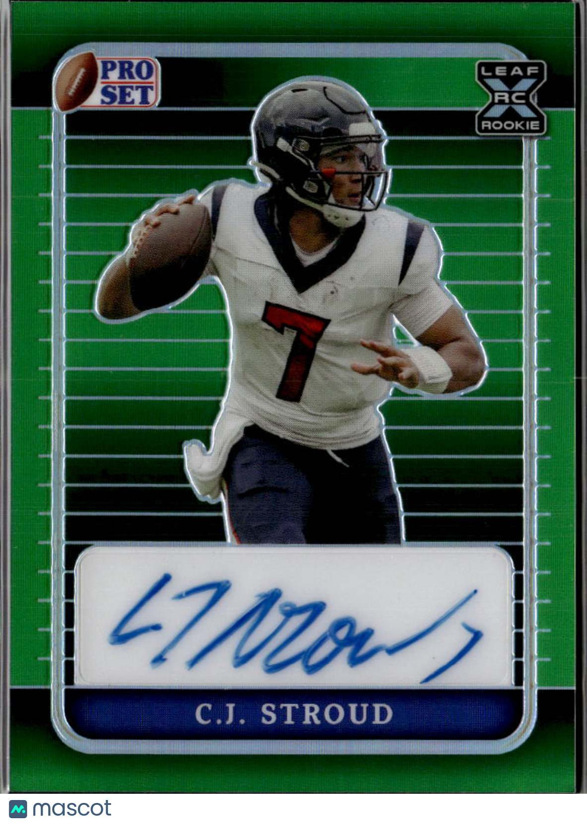 C.J. Stroud 2023 Leaf Pro Set Auto Autograph Rookie RC Green /5 Houston Texans