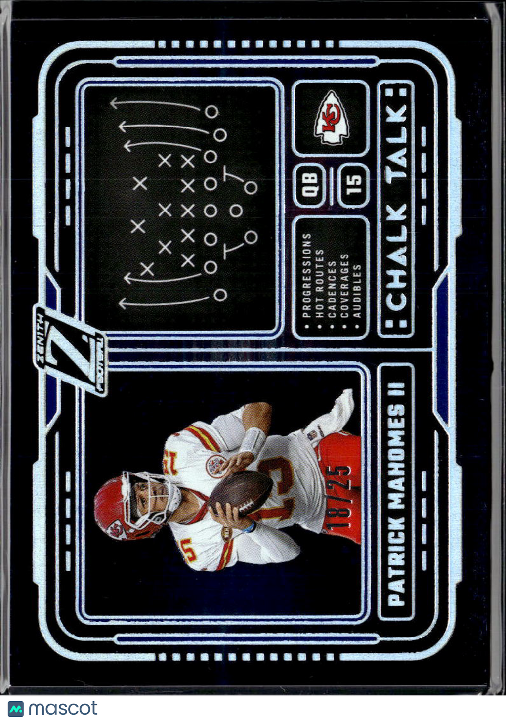 Patrick Mahomes II 2024 Zenith Chalk Talk 18/25 Kansas City Chiefs