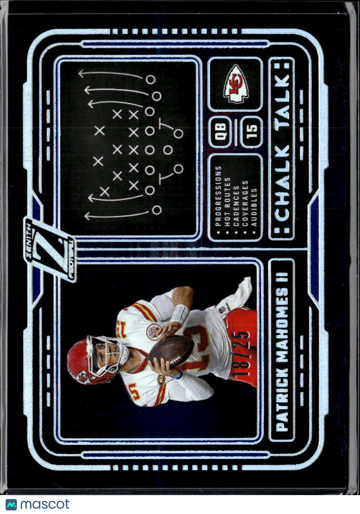Patrick Mahomes II 2024 Zenith Chalk Talk 18/25 Kansas City Chiefs