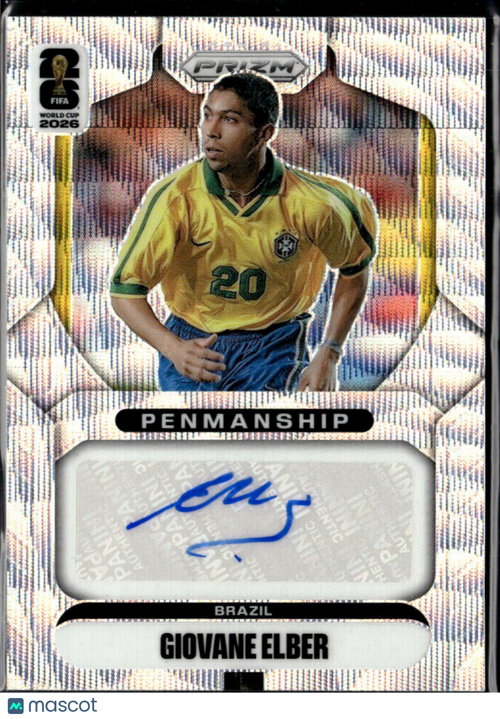 Giovane Elber 2026 Panini Prizm FIFA World Cup Penmanship Auto Autograph Brazil