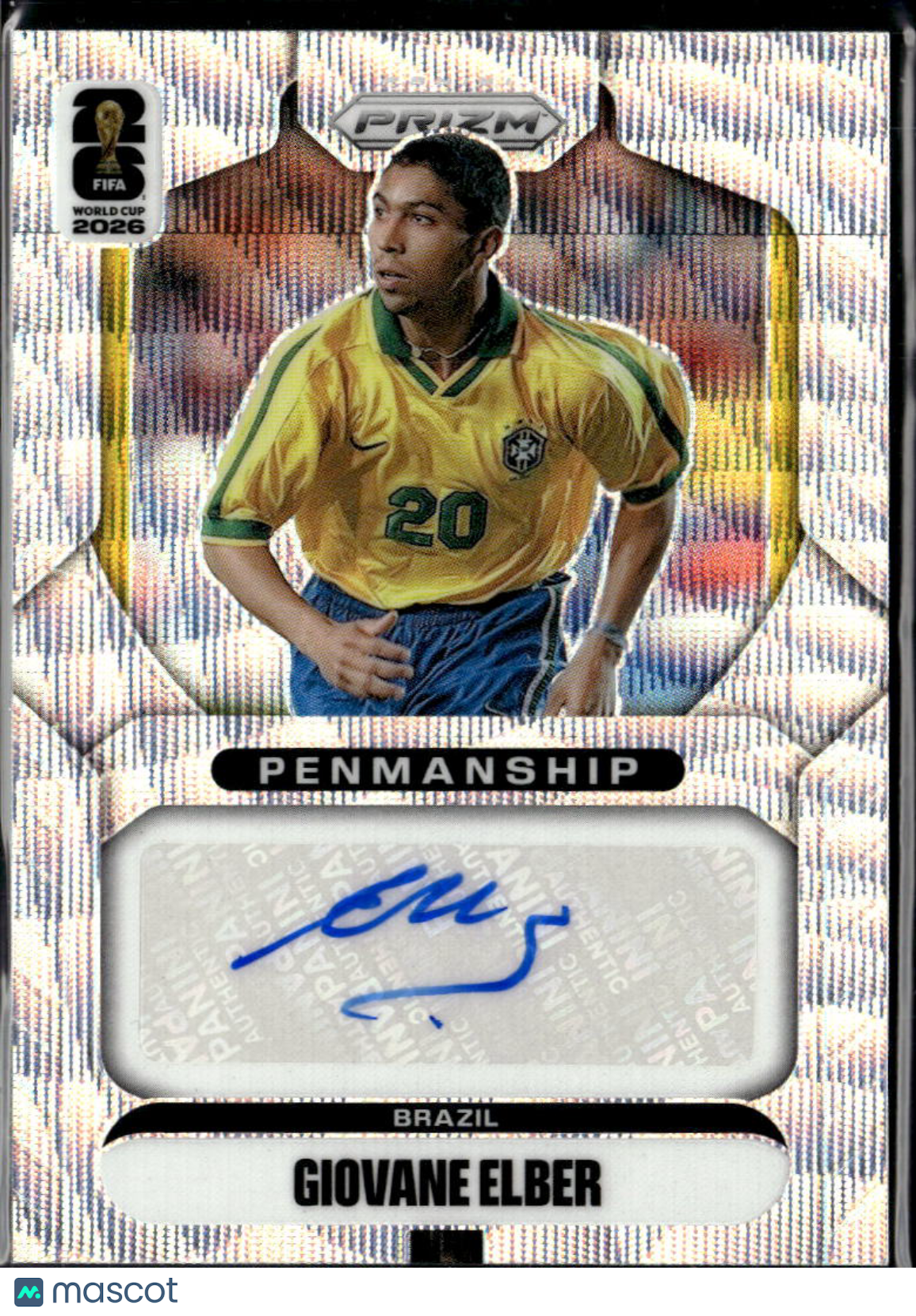 Giovane Elber 2026 Panini Prizm FIFA World Cup Penmanship Auto Autograph Brazil