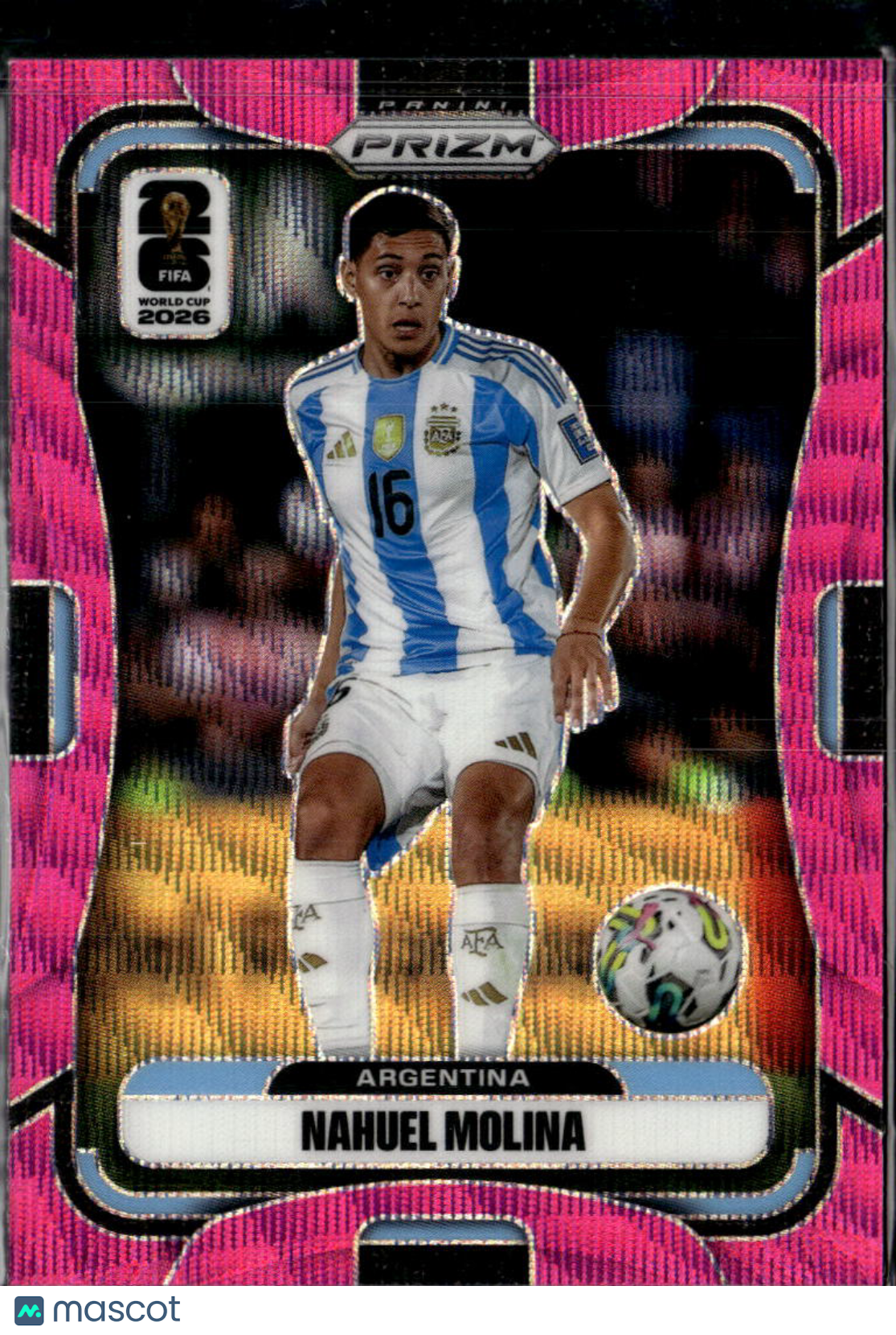 Nahuel Molina 2026 Panini Prizm FIFA World Cup Pink Wave 41/65 Argentina