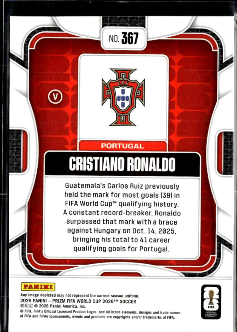 Cristiano Ronaldo 2026 Panini Prizm FIFA World Cup SSP Variation Portugal