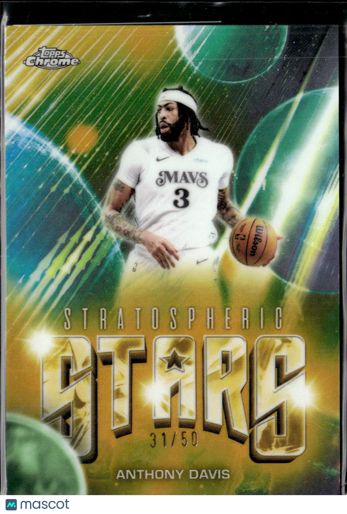 Anthony Davis 2025-26 Topps Chrome Stratospheric Stars GOLD 31/50 Mavericks