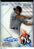 Antonio Gomez 2021 Bowman Sterling Auto Autograph 49/125 New York Yankees
