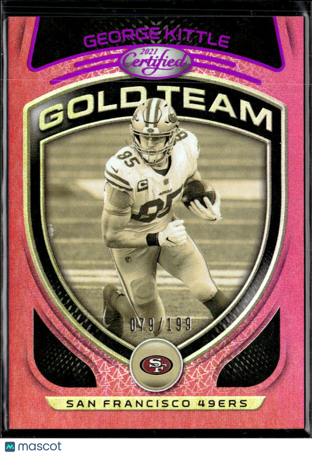 George Kittle 2021 Certified Gold Team Pink /199 San Francisco 49ers