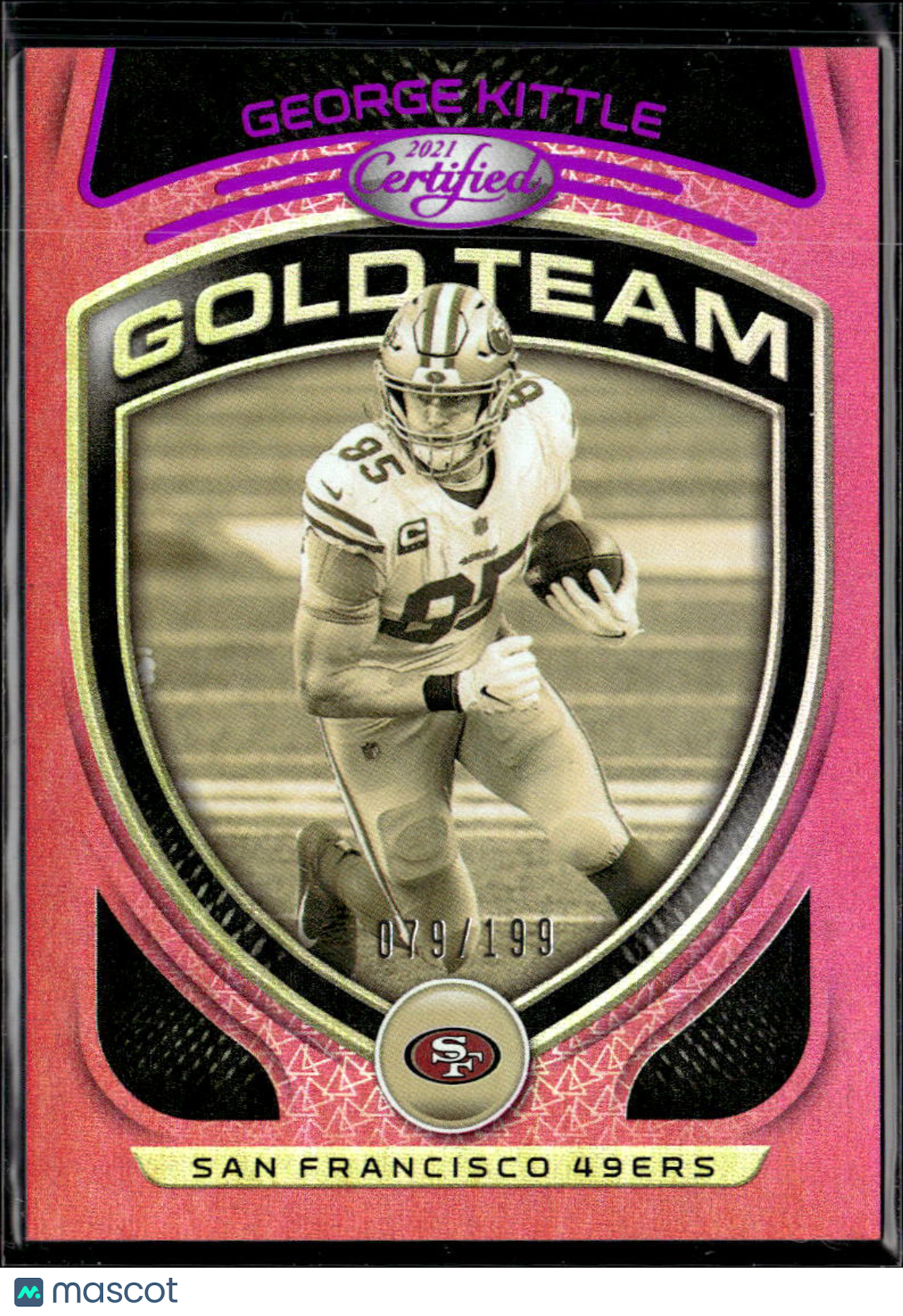 George Kittle 2021 Certified Gold Team Pink /199 San Francisco 49ers