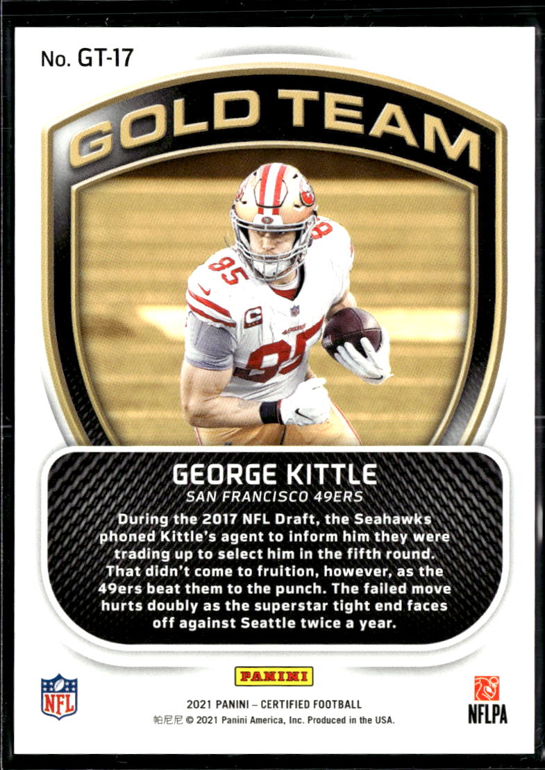 George Kittle 2021 Certified Gold Team Pink /199 San Francisco 49ers
