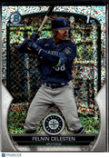 Felnin Celesten 2023 Bowman Chrome 1st Speckle Refractor /299 Seattle Mariners