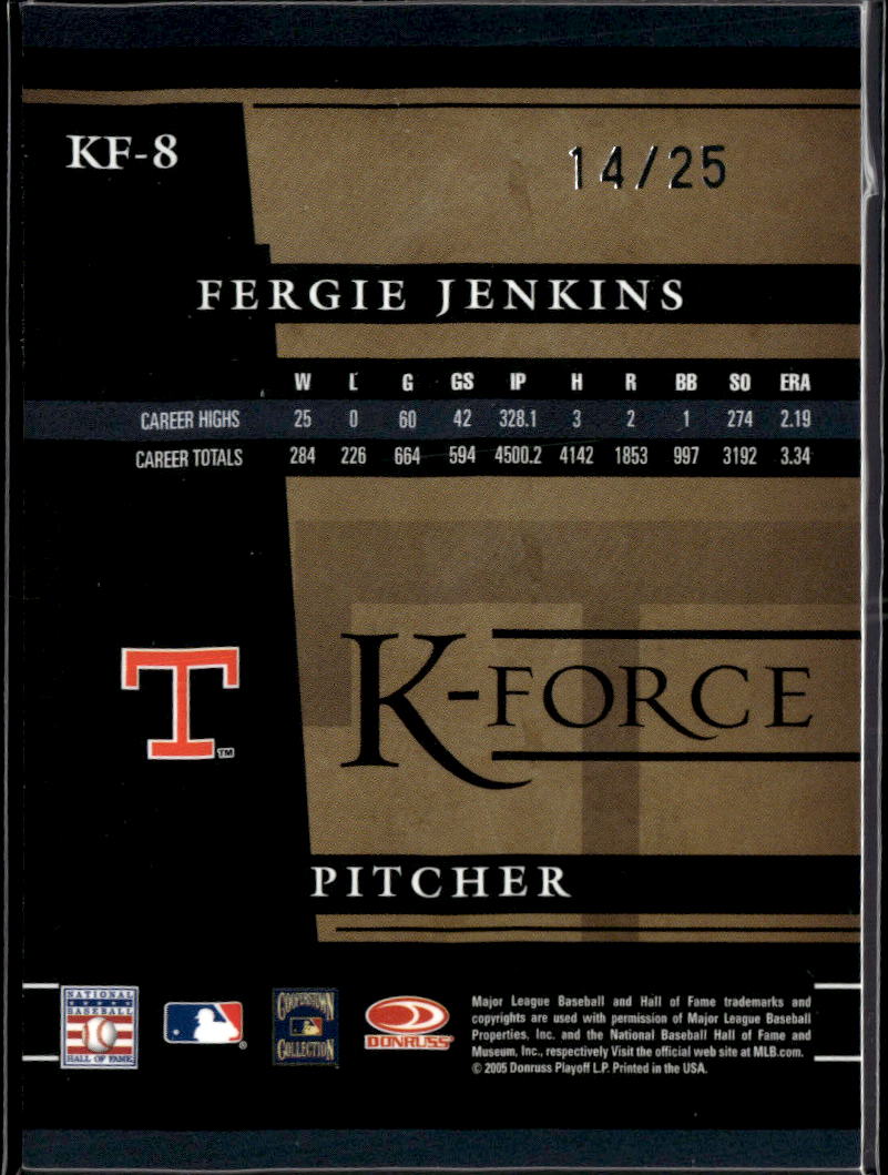 Fergie Jenkins 2005 Donruss Signature Auto Autograph 14/25 Texas Rangers