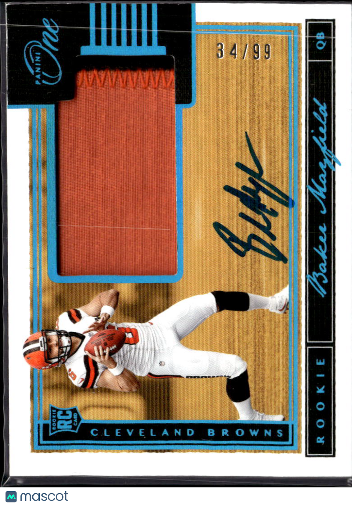 Baker Mayfield 2018 Panini One Auto Autograph Patch RC 34/99 Cleveland Browns