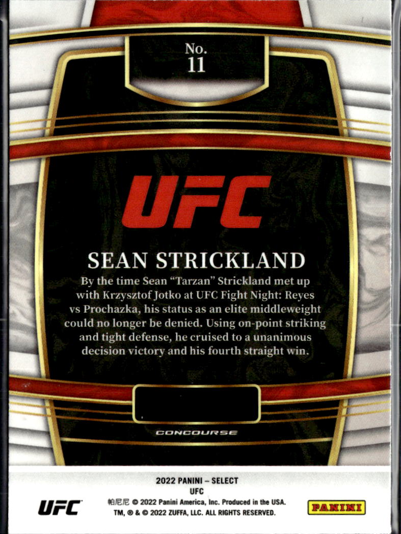 Sean Strickland 2022 Select UFC Blue Rookie RC MMA