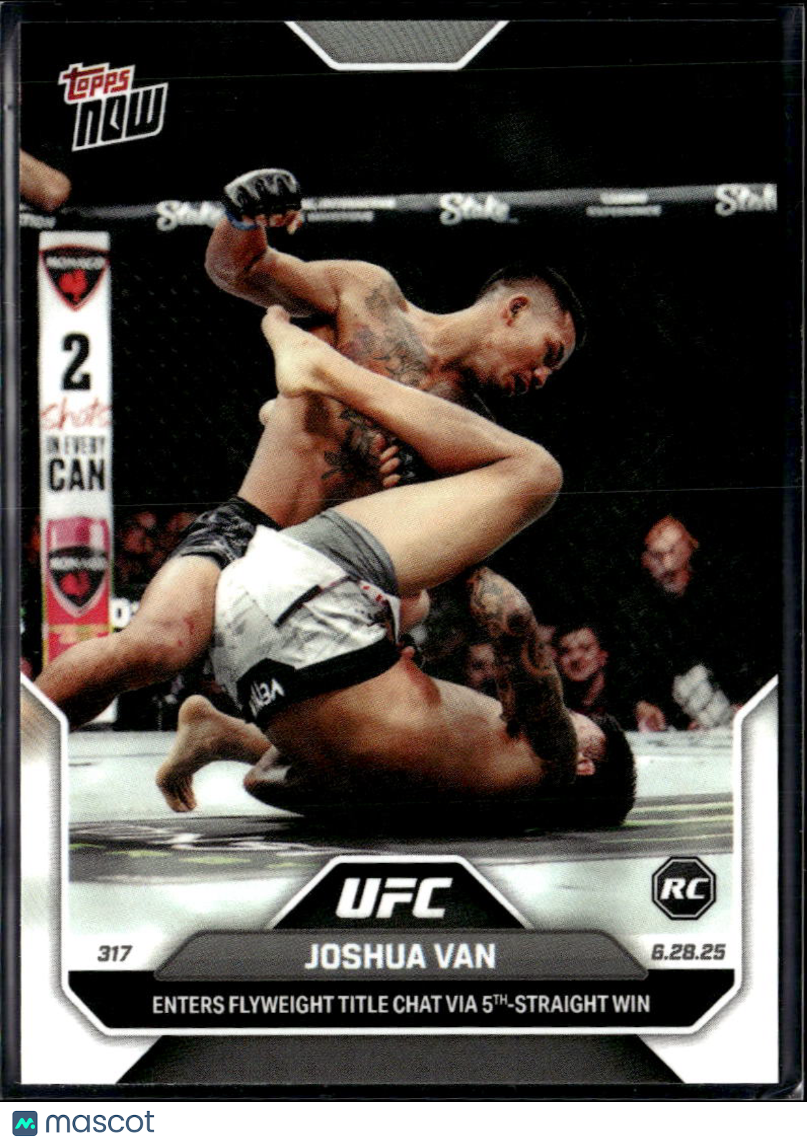 Joshua Van 2025 Topps Now UFC RC Rookie MMA #20
