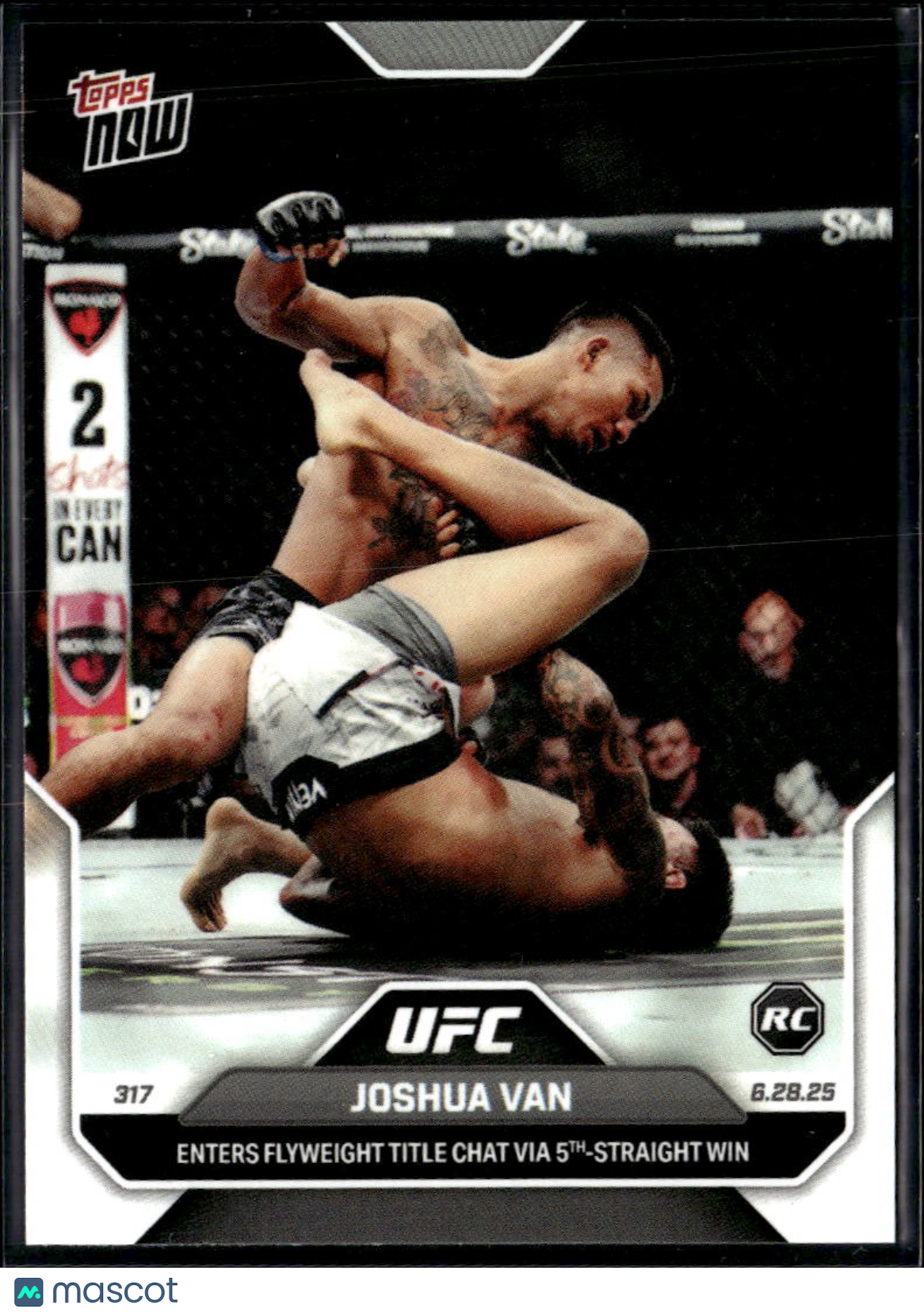 Joshua Van 2025 Topps Now UFC RC Rookie MMA #20