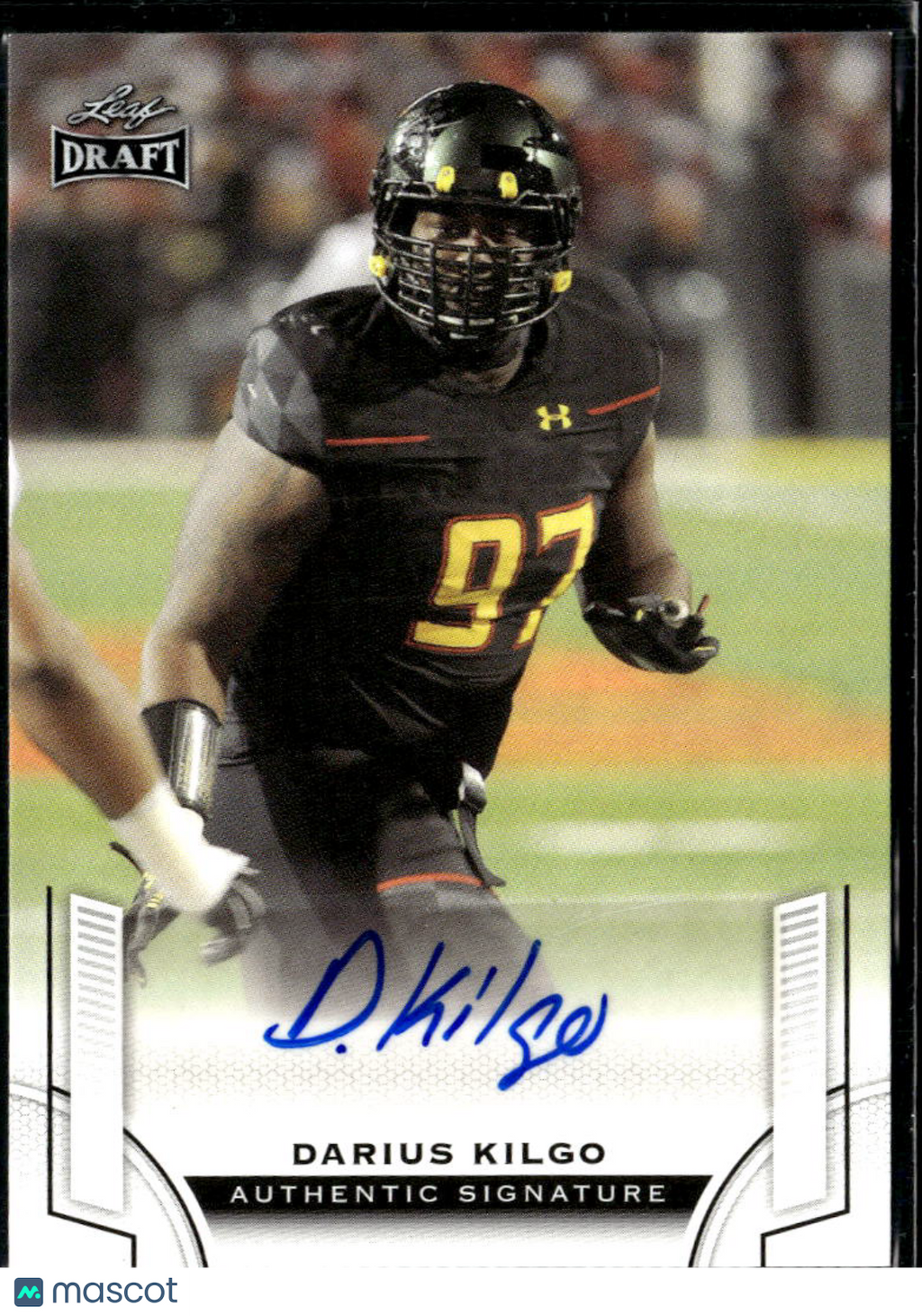 Darius Kilgo 2015 Leaf Draft Auto Autograph RC Maryland Terrapins