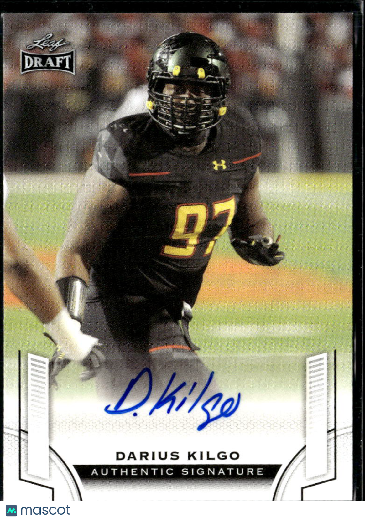 Darius Kilgo 2015 Leaf Draft Auto Autograph RC Maryland Terrapins