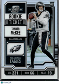 Tanner McKee 2023 Contenders Optic Silver Rookie RC Philadelphia Eagles