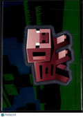 Pig 2015 Panini Minecraft Foil Sticker Rookie RC