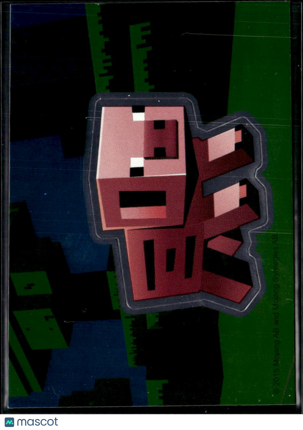 Pig 2015 Panini Minecraft Foil Sticker Rookie RC