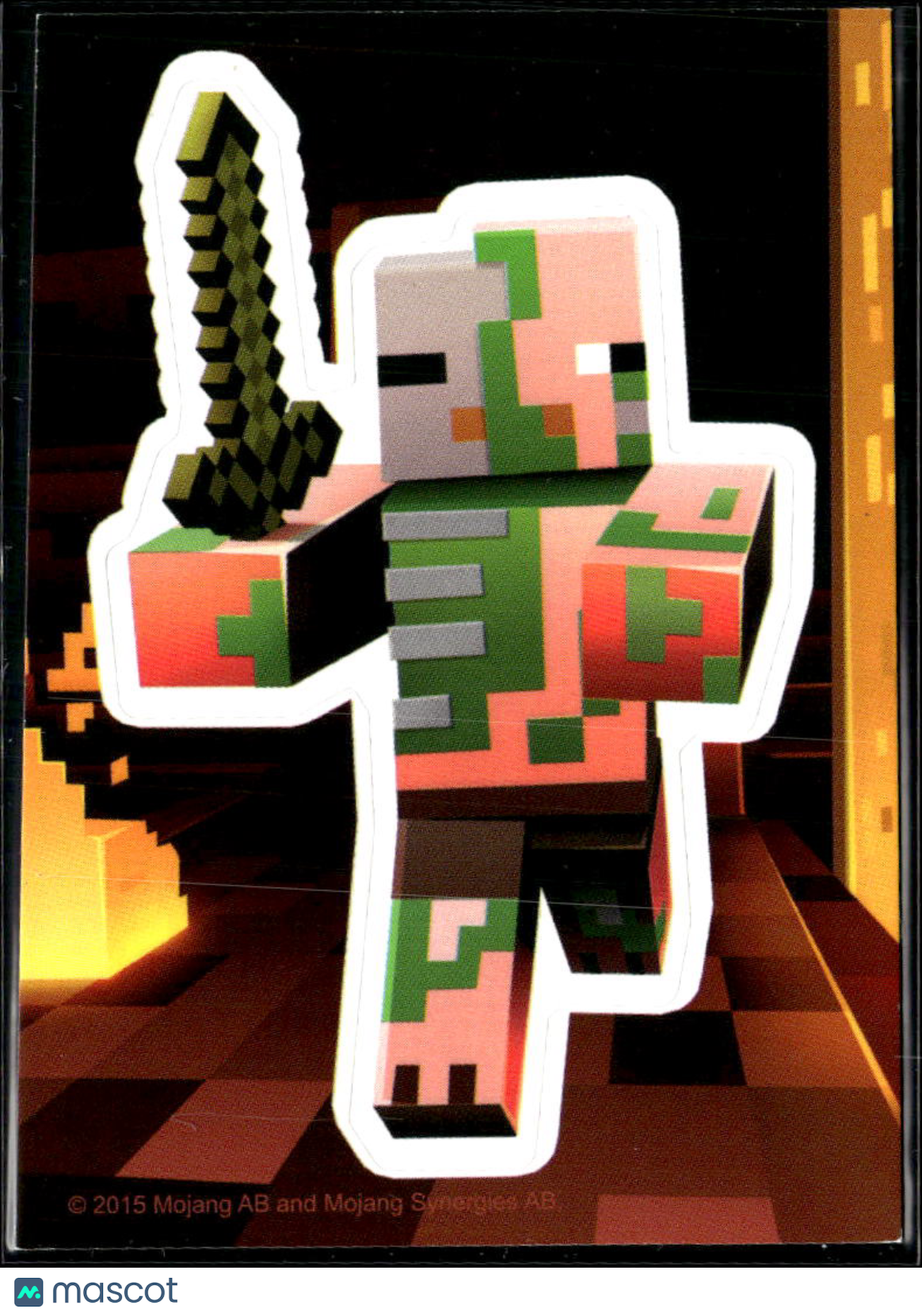 Zombie Piglin 2015 Panini Minecraft Sticker Rookie RC