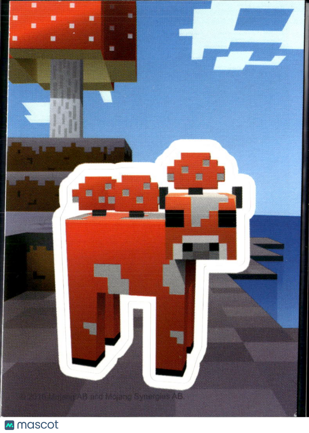 Mooshroom Cow 2015 Panini Minecraft Sticker Rookie RC