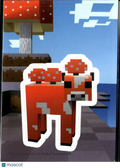 Mooshroom Cow 2015 Panini Minecraft Sticker Rookie RC