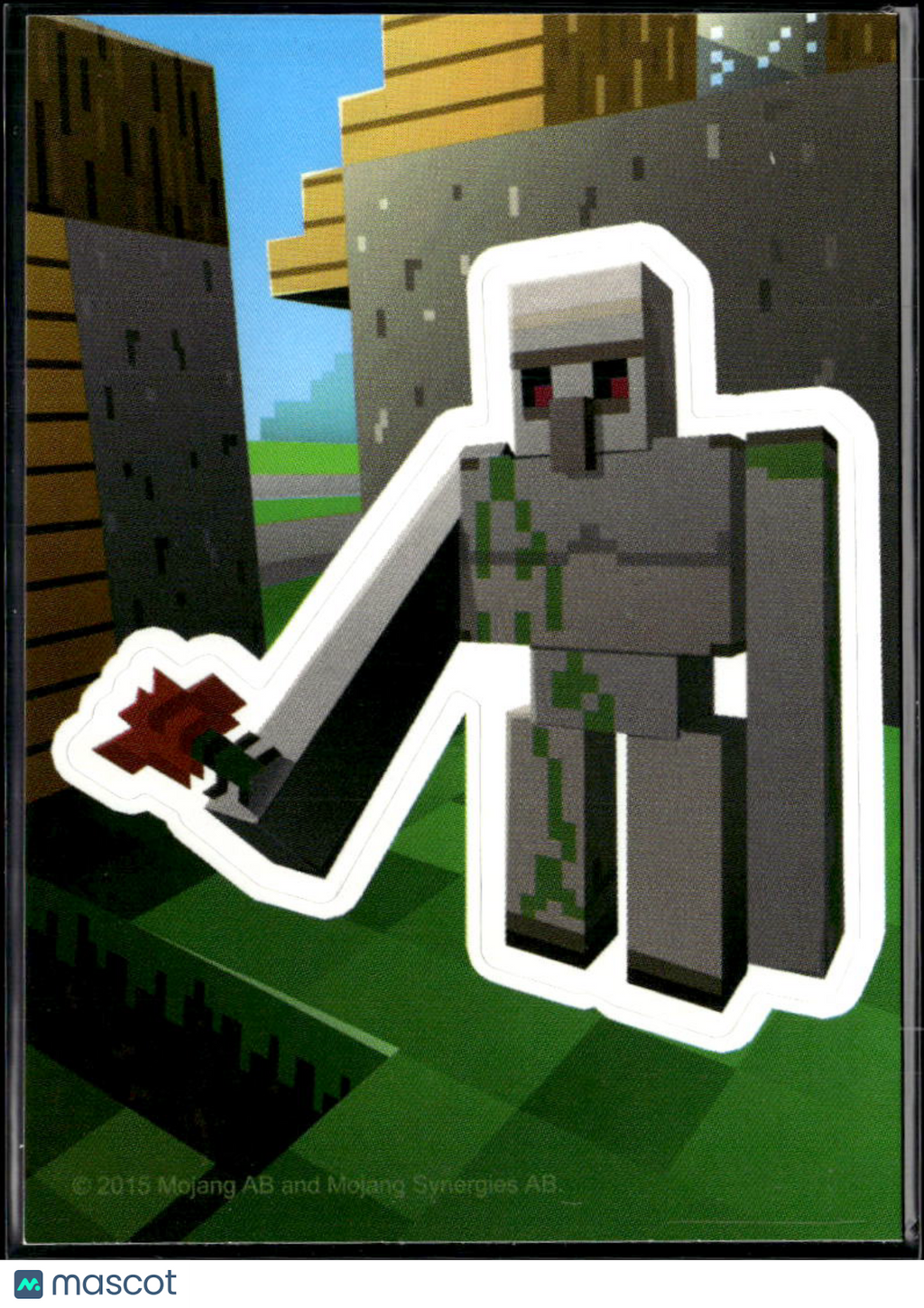 Iron Golem 2015 Panini Minecraft Sticker Rookie RC