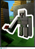 Iron Golem 2015 Panini Minecraft Sticker Rookie RC