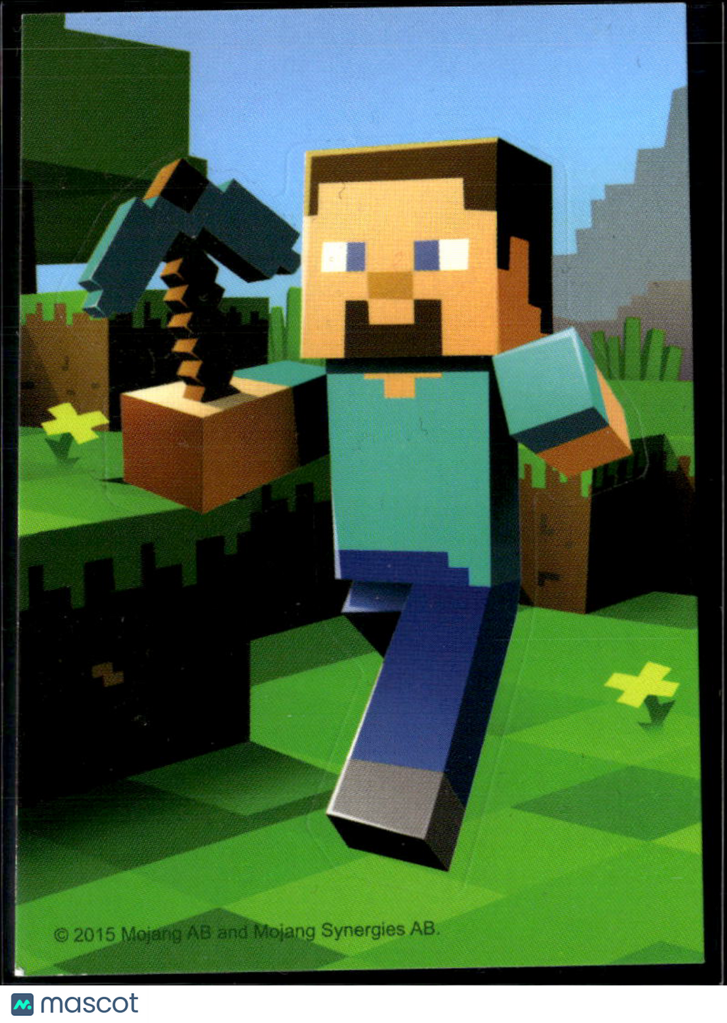 Steve 2015 Minecraft Panini Sticker RC Rookie Card
