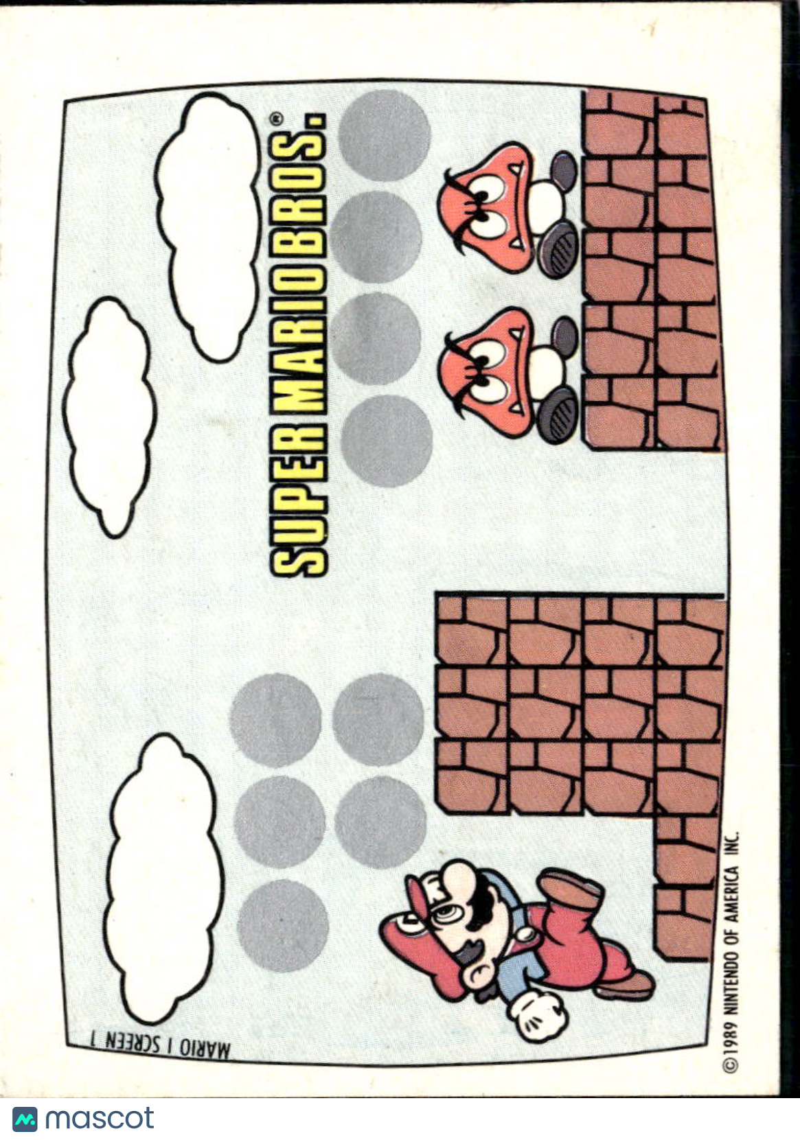Mario 1989 Topps Nintendo Scratch Off Screen 1