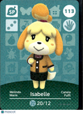 Isabelle Animal Crossing Series 2 Rookie RC amiibo Cards #113