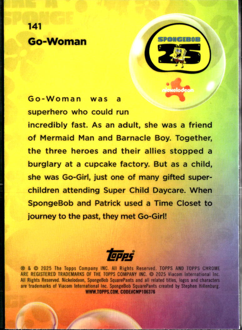 Go-Woman 2025 Topps Chrome SpongeBob SquarePants #141