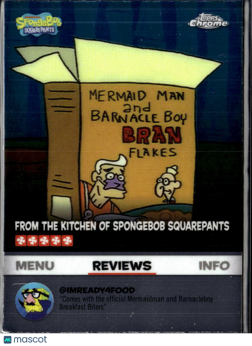 Kitchen of SpongeBob SquarePants 2025 Topps Chrome Reviews Insert #BB-19