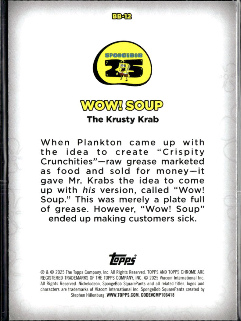The Krusty Krab 2025 Topps Chrome SpongeBob SquarePants Reviews #BB-18