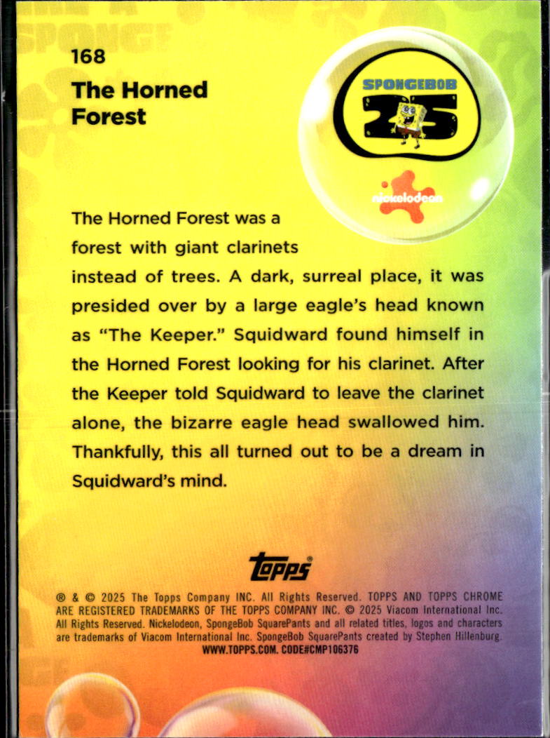 The Horned Forest 2025 Topps Chrome SpongeBob SquarePants #168