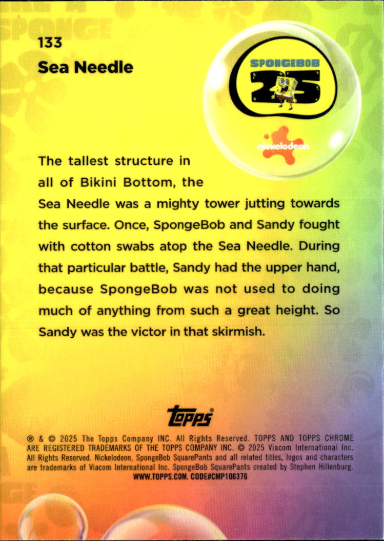 Sea Needle 2025 Topps Chrome SpongeBob SquarePants #133