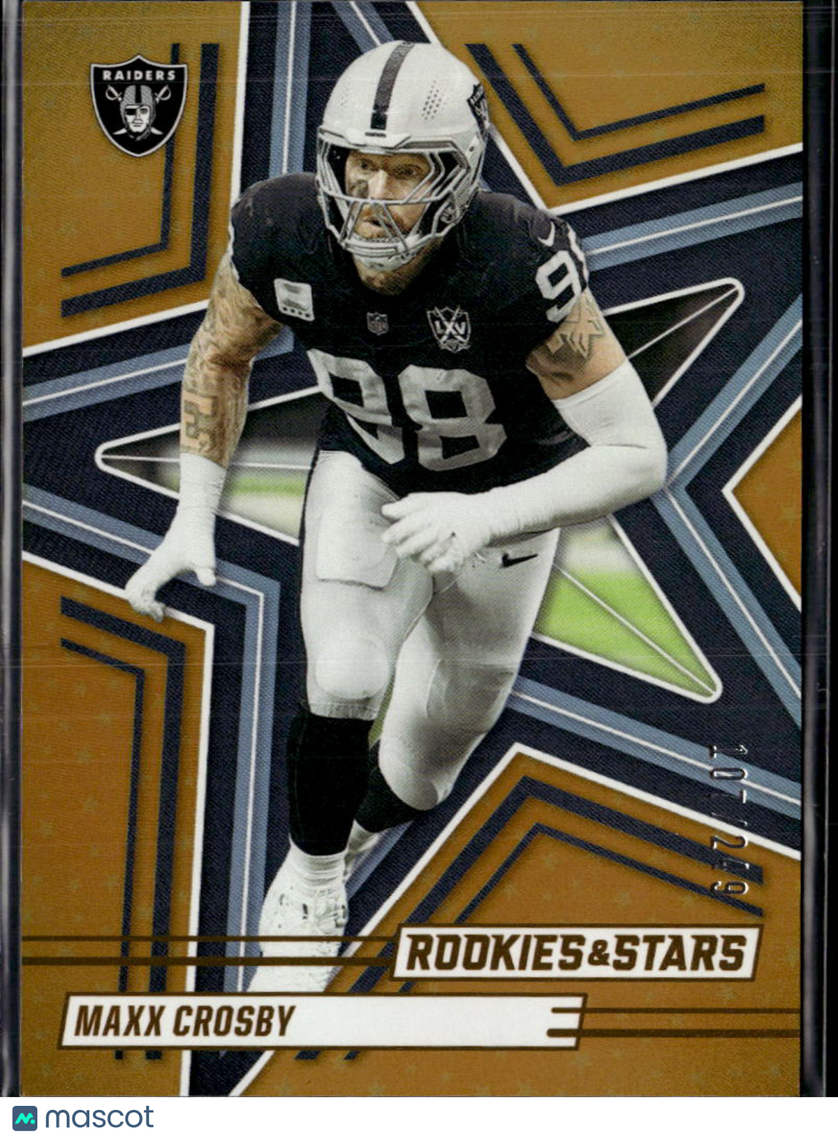 Maxx Crosby 2025 Rookies & Stars Orange /249 Las Vegas Raiders