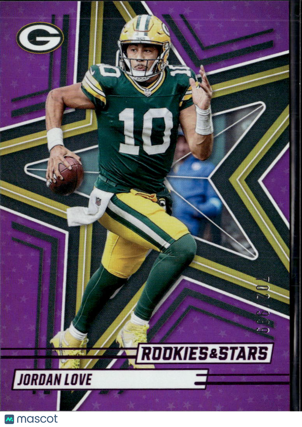Jordan Love 2025 Rookies & Stars Purple /999 Green Bay Packers