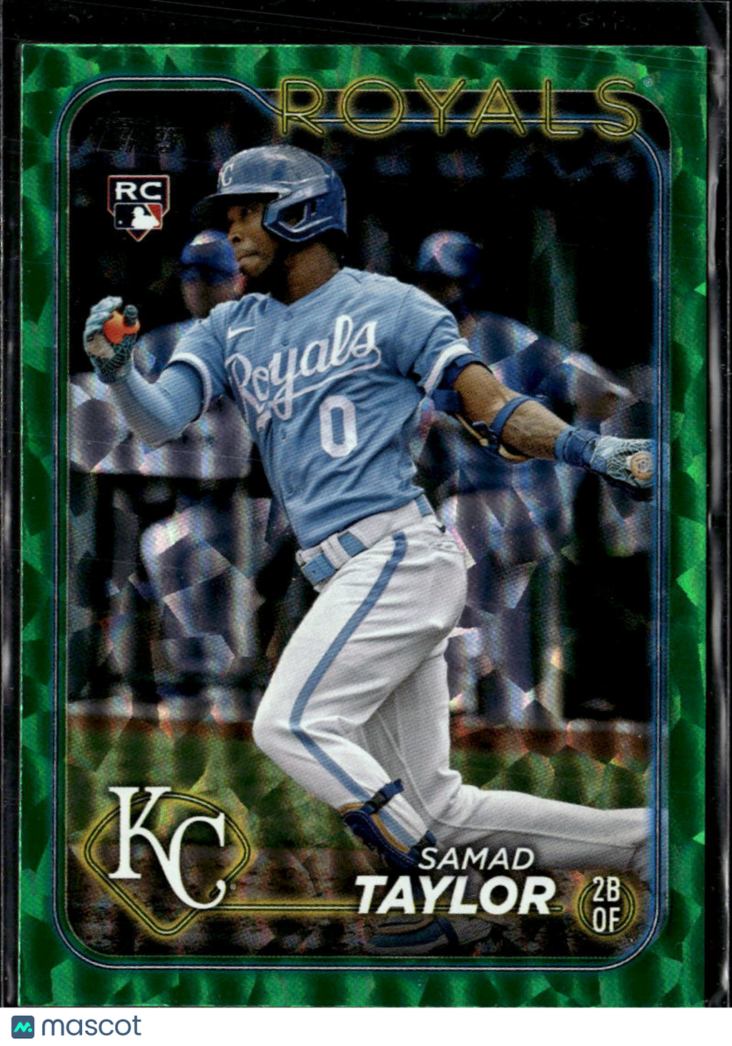 Samad Taylor 2024 Topps Series 1 RC Green Crackle /499 Kansas City Royals
