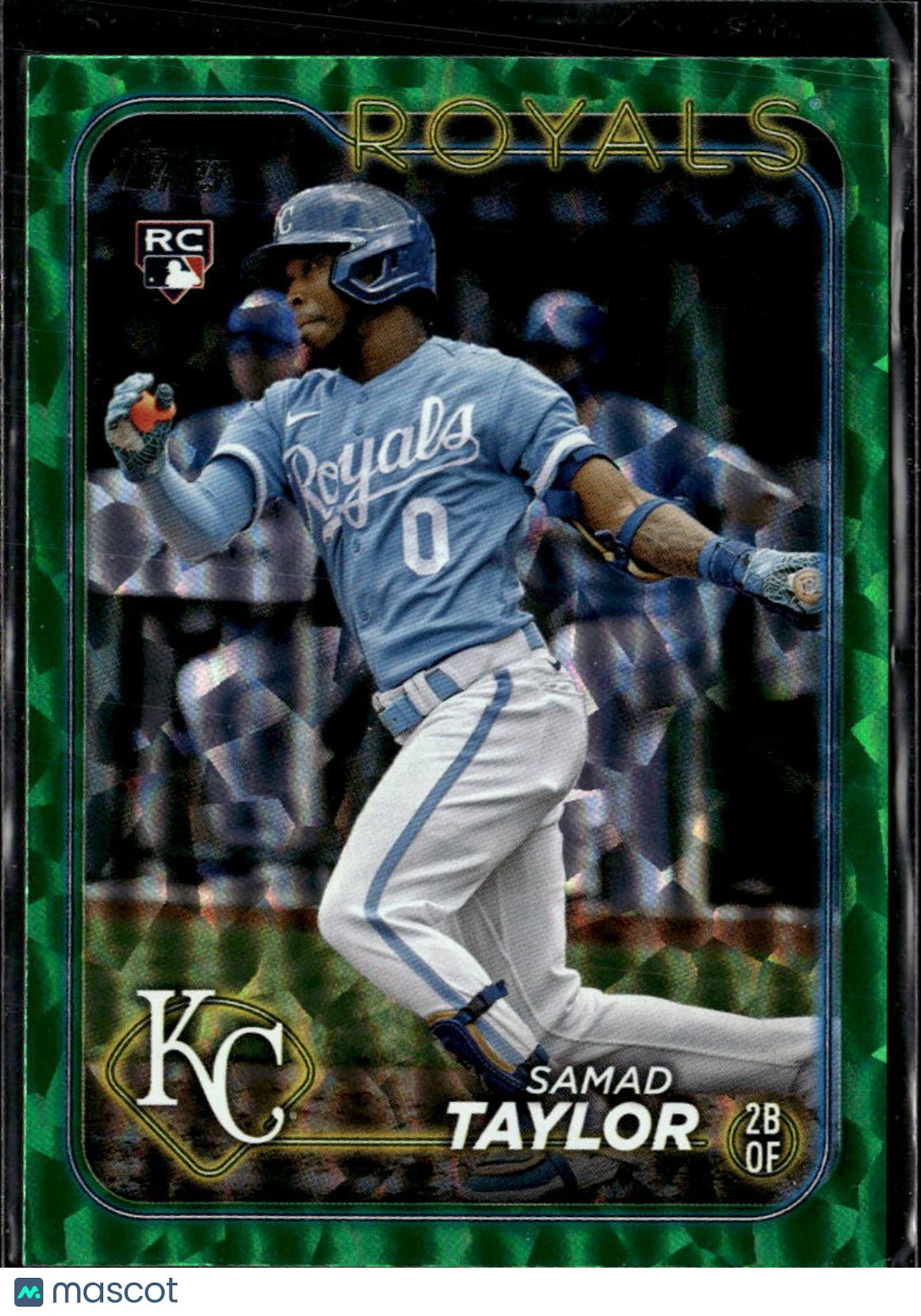 Samad Taylor 2024 Topps Series 1 RC Green Crackle /499 Kansas City Royals